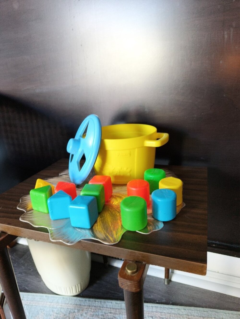 Vintage My shape n stir pot by Playskool Shape Sorter Toddler toy mid 1980's